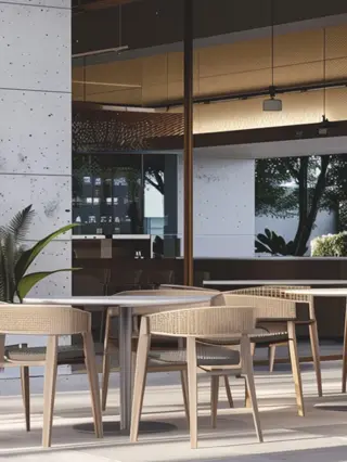 Stylish café for family and business meetings